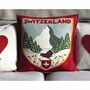 Swiss Chalet Badge Cushion, thumbnail 1 of 2