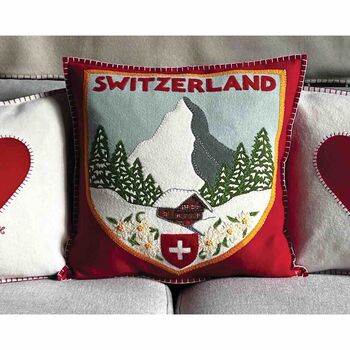 Swiss Chalet Badge Cushion, 2 of 3