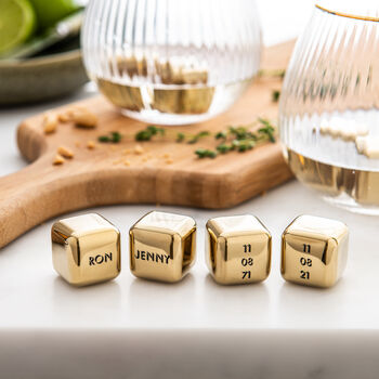 Personalised Steel Ice Cubes, 50th Anniversary Gift, 2 of 12