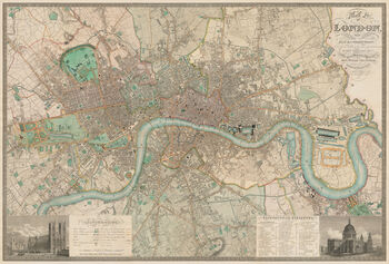 Personalised C And J Greenwood 1830 Old Map Of London, 2 of 6