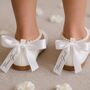 Personalised Childrens White Pearl Pumps, thumbnail 6 of 6