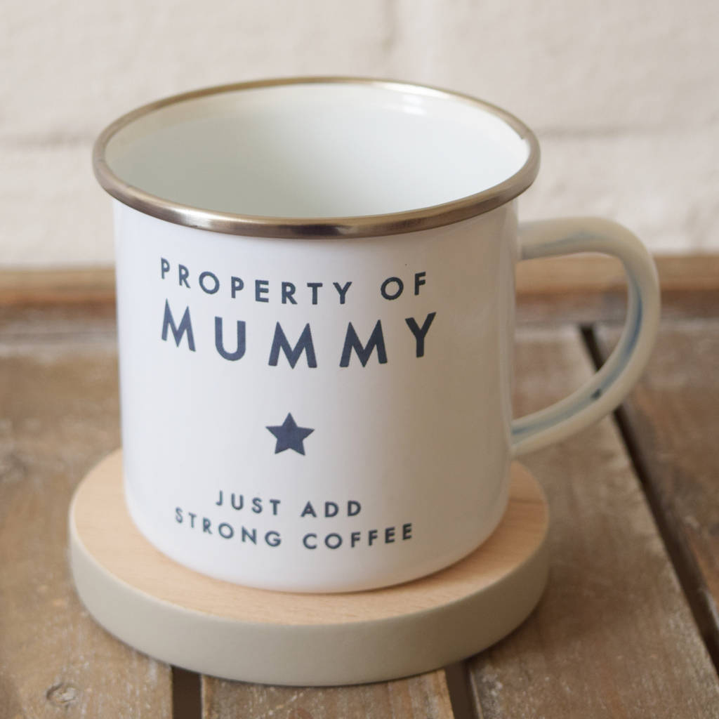 Personalised Property Of Enamel Camping Mug By Jodie Gaul 