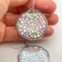 Statement Disco Earrings With Silver Glitter In Medium Size, thumbnail 6 of 11