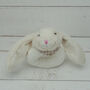 Mini Cream Bunny And Matching Baby Rattle, Gift Bag, thumbnail 3 of 9