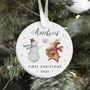 Personalised First Christmas Ceramic Ornament Gift, thumbnail 1 of 7