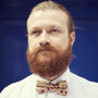 Mens Orange And Red Floral Bow Tie, thumbnail 3 of 6