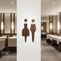 Walnut Unisex Bathroom Toilet Self Adhesive Door Signs, thumbnail 5 of 10