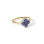Yellow Gold Blue Sapphire And Natural Diamond Ring, thumbnail 3 of 4