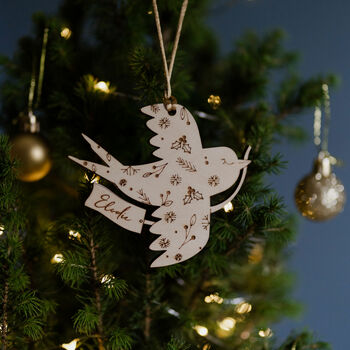 Decorative Bird Personalised Christmas Decoration, 3 of 3