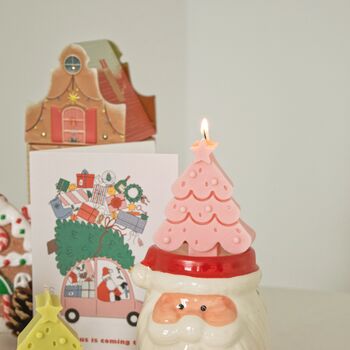 Pastel Cute Christmas Tree Candle, 2 of 3