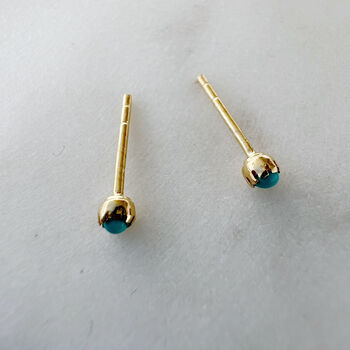 Tiny Turquoise Stud, 4 of 8