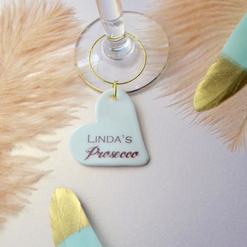 Prosecco Personalised Glass Charm, 4 of 5