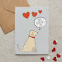 Yellow Labrador Valentine’s Card – From Or To Your Favourite Dog, thumbnail 1 of 11