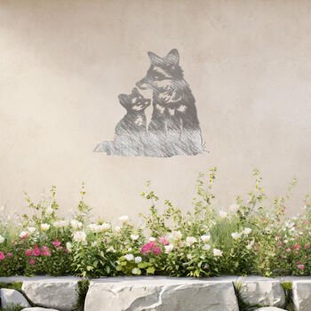 Fox And Cub Metal Wall Art For Garden And Home Decor Gift, 6 of 10