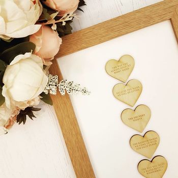 Reasons I Love You Personalised Wooden Heart Print, 2 of 3
