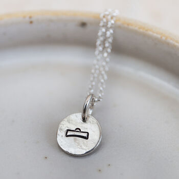 Sterling Silver Dinky Zodiac Sign Pendant, 7 of 12