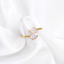 Moonstone Teardrop Gold Plated Adjustable Ring, thumbnail 5 of 7