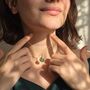 Emerald May Birthstone Minimalist Gold Plated Necklace, thumbnail 2 of 4