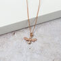 Rose Gold Vermeil Bee Necklace, thumbnail 2 of 7
