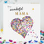 Butterfly Wonderful Mama Butterfly Heart Butterflies Card, thumbnail 1 of 12