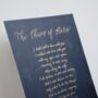 Personalised Calligraphy First Wedding Paper Anniversary Print, thumbnail 4 of 6