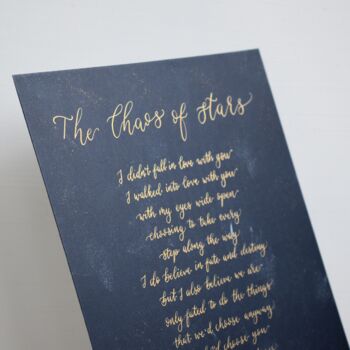 Personalised Calligraphy First Wedding Paper Anniversary Print, 4 of 6