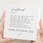 Personalised Valentines Poem Card For Husband, thumbnail 1 of 7