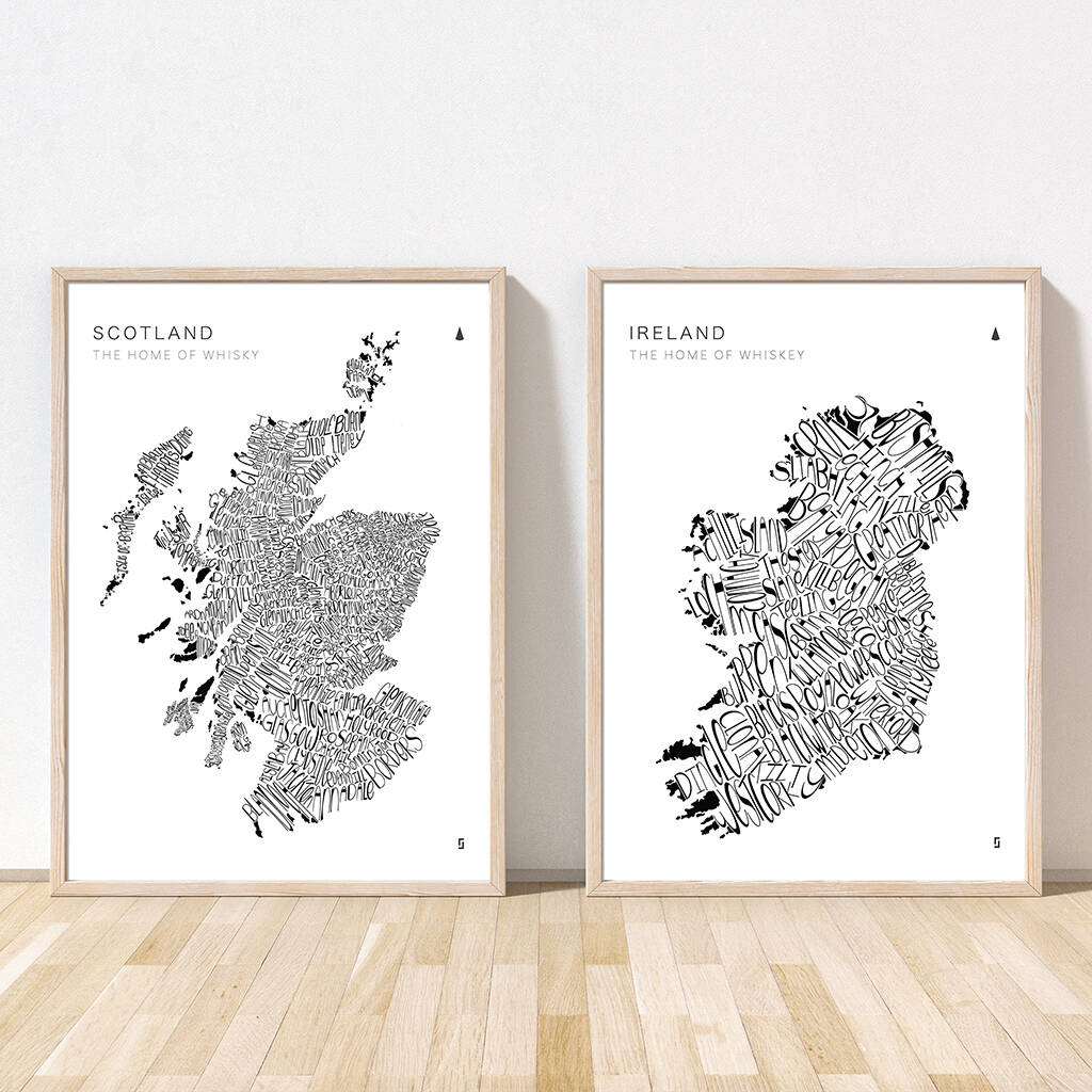 Whisky Word Map Double Print, 1 of 8