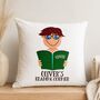 Personalised Boy's Face Cushion Gift For Book Lovers, thumbnail 1 of 11