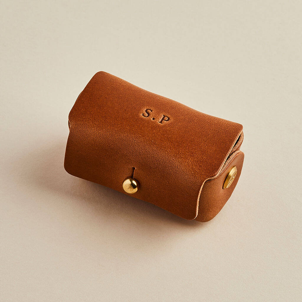 Personalised Leather Cufflink Pouch, 1 of 7