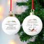 Personalised 'Robins appear when loved ones are near' Bauble, thumbnail 1 of 2