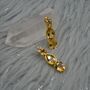 Pearl, Citrine Teardrop Gold Earrings, thumbnail 2 of 8