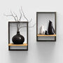Pack Of Two Wood Floating Decor Hanging Shelves, thumbnail 3 of 4