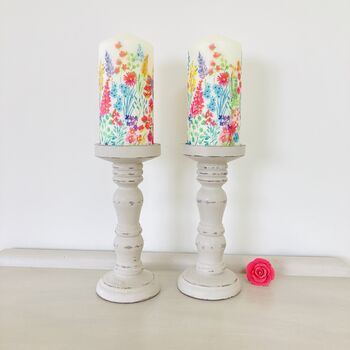 Floral Pillar Candle ~ Flowers, 3 of 3