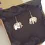 Elephants Drop Earrings In Silver, thumbnail 2 of 4