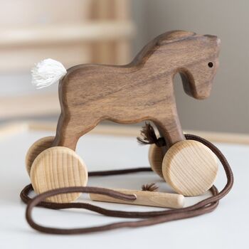 Personalised Wooden Pull Along Bunny, 9 of 12
