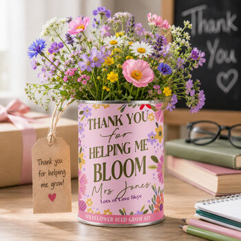 Personalised Thank You For Helping Me Bloom Tin, 3 of 3