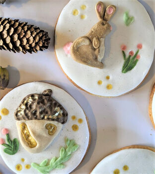 Personalised Hand Iced Woodland Creatures Biscuit Box, 8 of 12