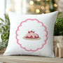 Cherry Christmas Pudding Cushion, thumbnail 2 of 5