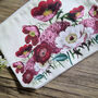 Organic Cotton Make Up Zip Bag With Peony Print, thumbnail 6 of 7