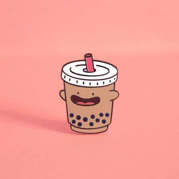 Bubble Tea Enamel Pin | Cute Pin Badges, 3 of 5