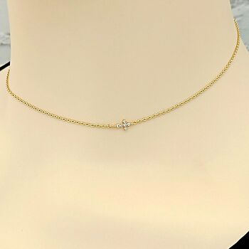 Amelia Gold Plated Choker Necklace, 3 of 6