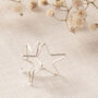 Small Star Sterling Silver Sleeper Earrings, thumbnail 1 of 12