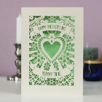 Papercut Mummy To Be Mother's Day Card, 9 of 11