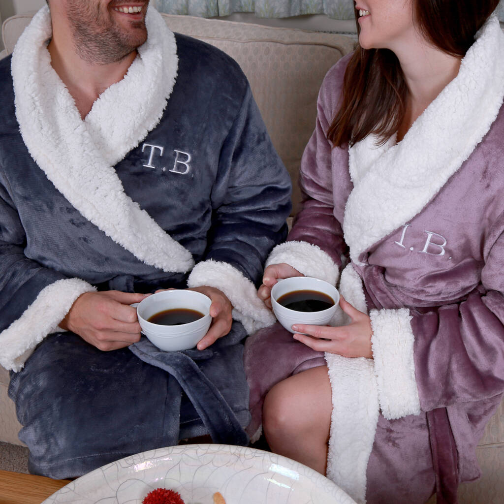 Personalised Super Soft Sherpa Style Dressing Gown, 1 of 12
