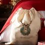 Personalised Stag Head Santa Sack, thumbnail 1 of 2