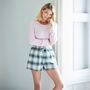 Women's 'Burnet Rose' Tartan Brushed Cotton Sleep Shorts, thumbnail 1 of 3