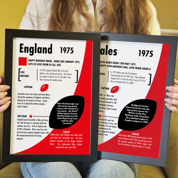 Personalised 50th Birthday Gift For Rugby Fans, 2 of 8