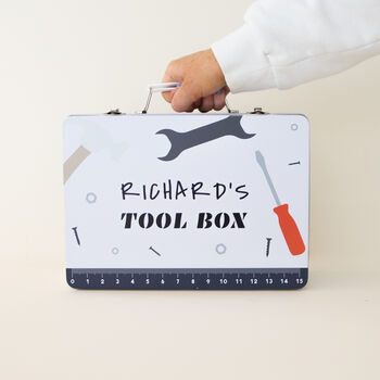 Personalised Tool Box Storage Tin, 3 of 7