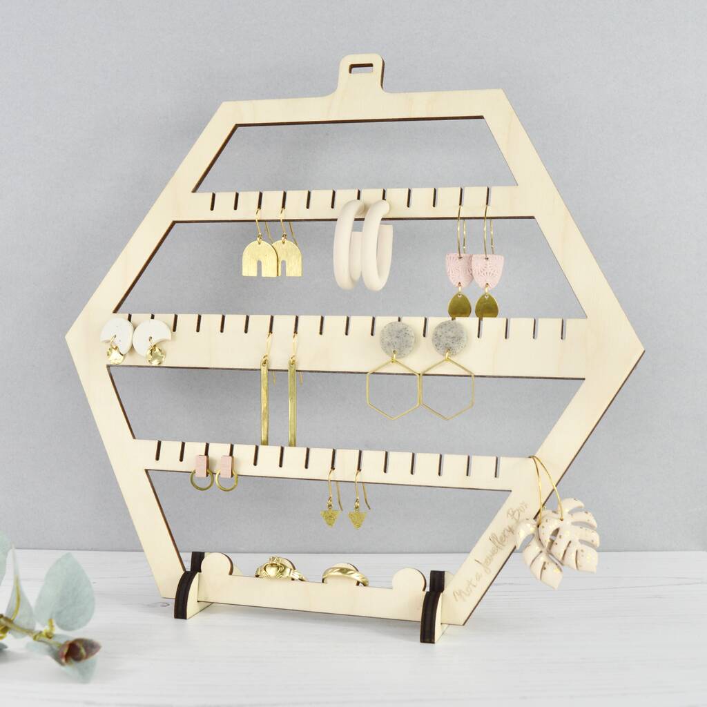 Earring Storage Stand Hexagon, 1 of 9